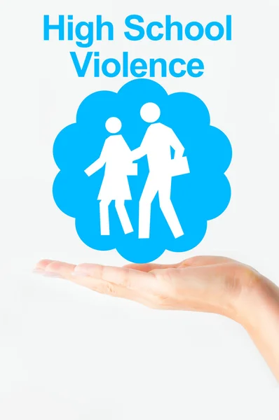 Middelbare school geweld — Stockfoto