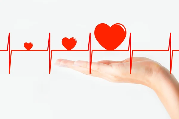 Concepto de monitor de problemas cardíacos — Foto de Stock