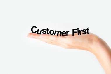 Customer first concept clipart