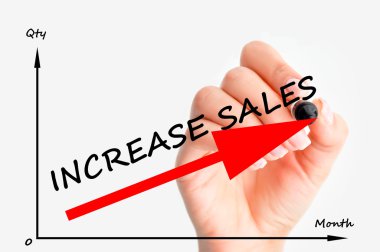 Increase sales graph clipart