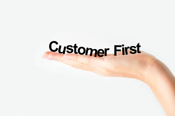 Customer first concept — Stock Photo, Image