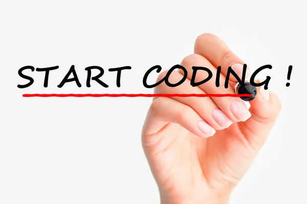 Iniciar aplicativos de codificação — Fotografia de Stock