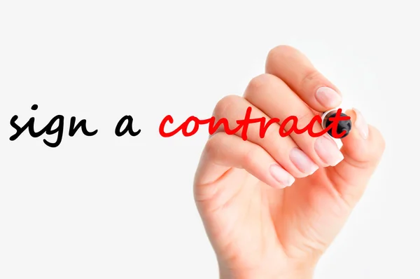 Sign a contract — Stock Photo, Image