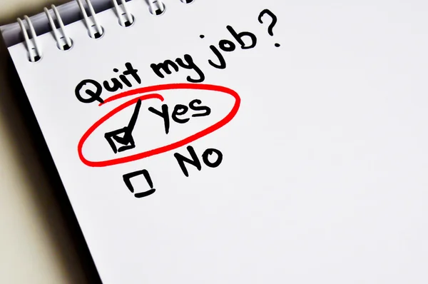 Quit my job decision — Stock Photo, Image