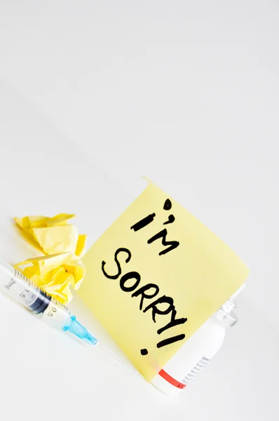 I'm sorry message — Stock Photo, Image