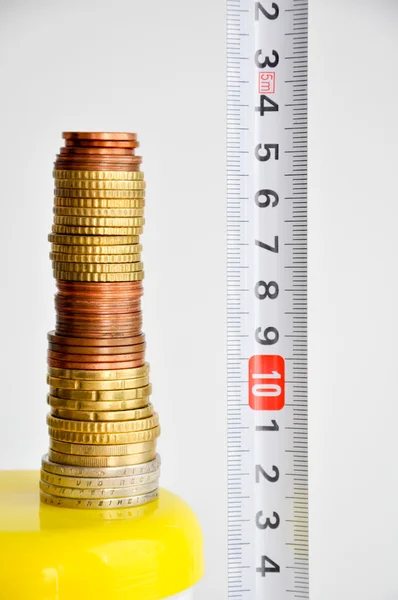 Maatregel geld prestaties — Stockfoto