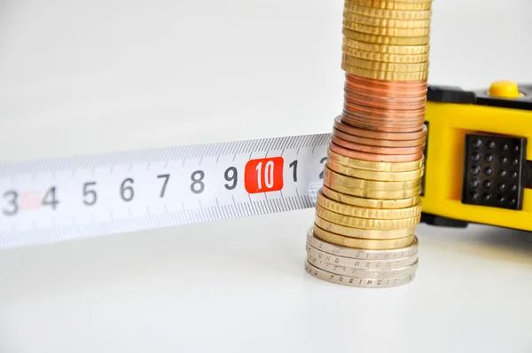 Maatregel geld prestaties — Stockfoto