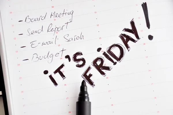 Het is vrijdag de dag voor weekend — Stockfoto