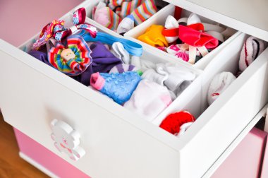Baby girl drawer clipart