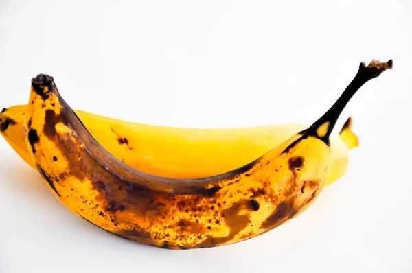 Banana fresca versus bolorenta — Fotografia de Stock