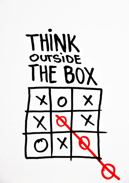 Pensar fora da caixa — Fotografia de Stock