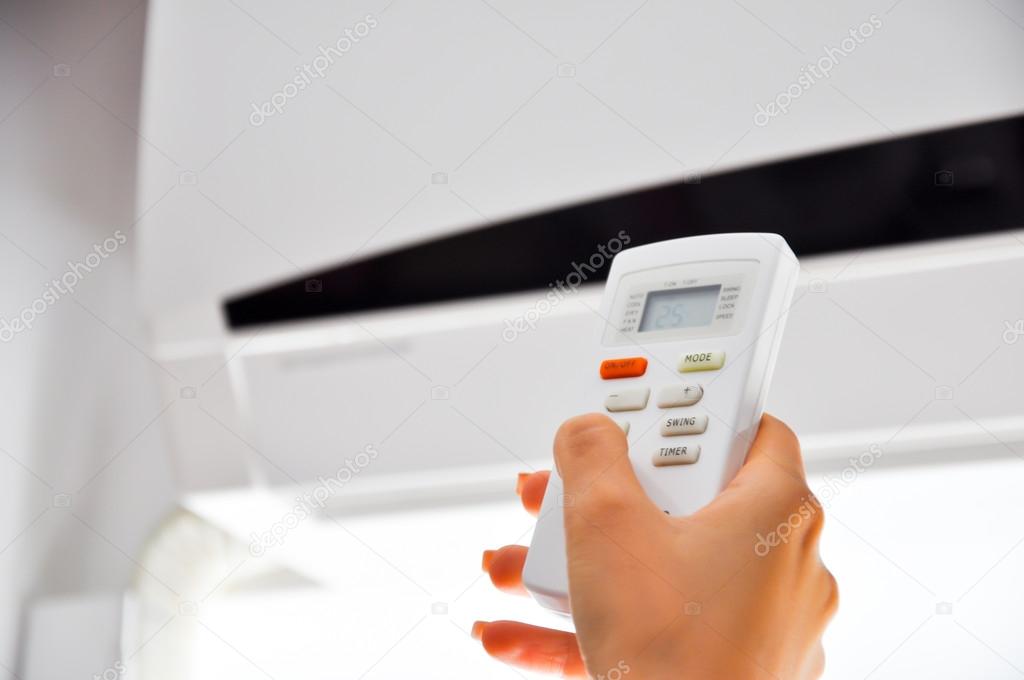 Turning on air conditioner