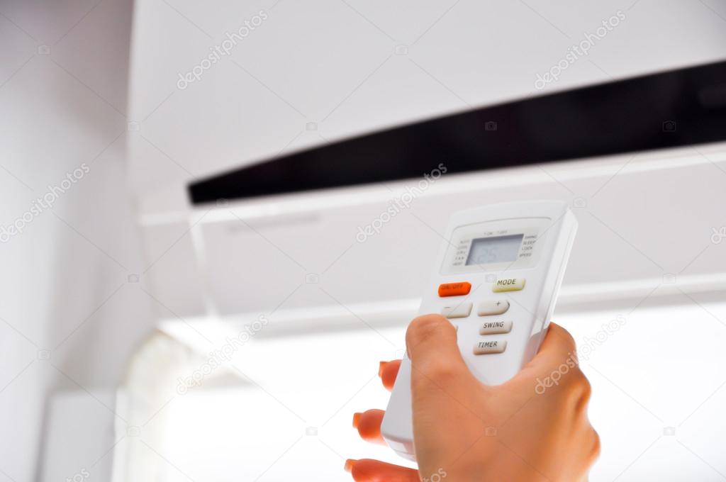 Turning on air conditioner
