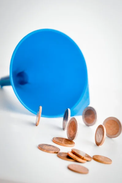 Money funnel with coins — Stock Photo, Image