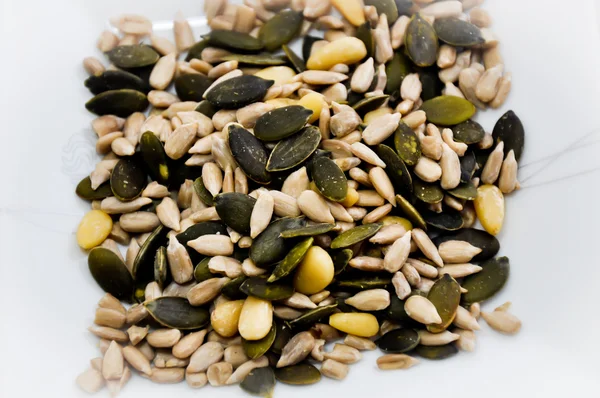 Mixed seeds on plate