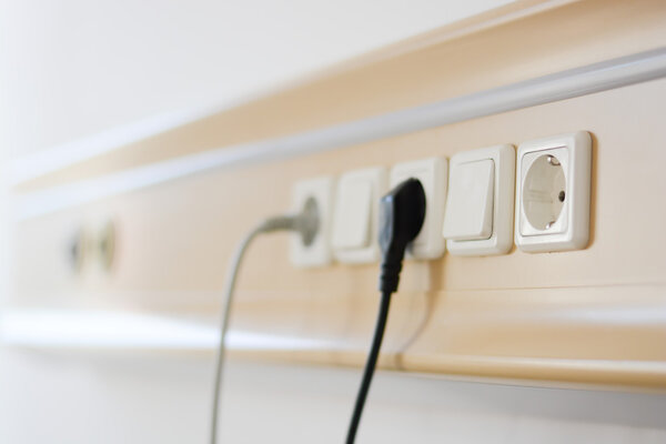 Row of electric outlets