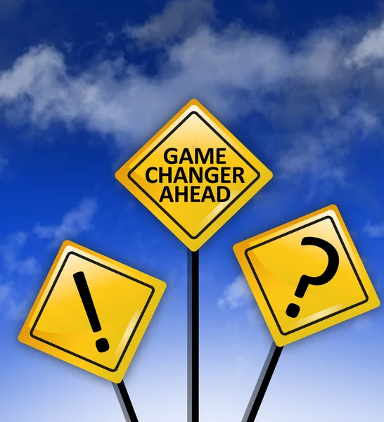 Game changer yellow signs — Stock Photo, Image