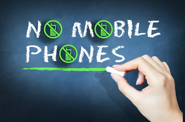 Keine Handschrift auf Mobiltelefonen — Stockfoto