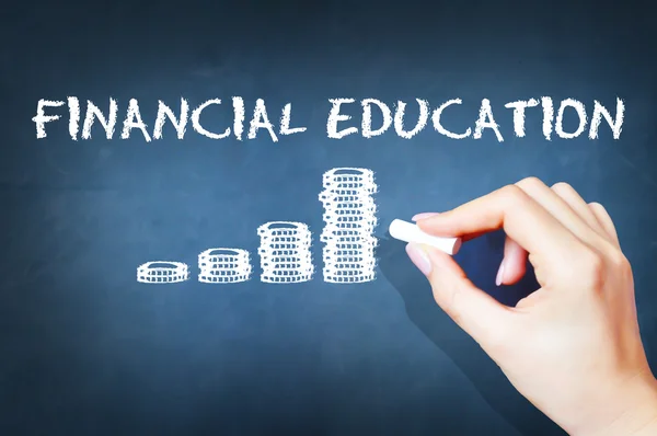 Financial education hand writing