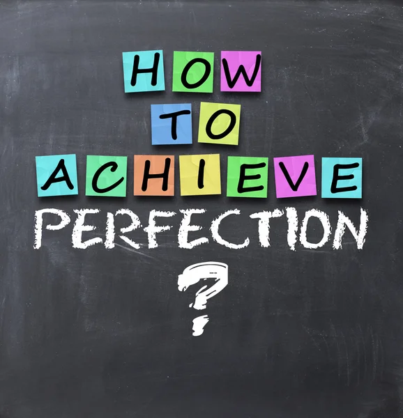 How to achieve perfection question — Stock Photo, Image