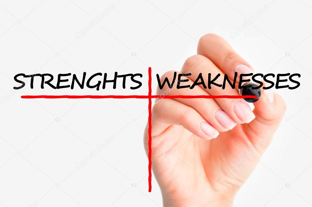 STRENGHTS and WEAKNESSES  hand writing