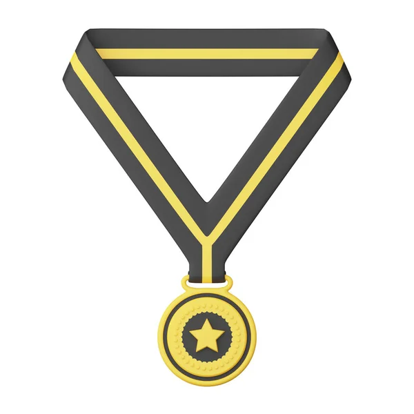 Render Star Medal Icon Isolated White Background — Stock Photo, Image