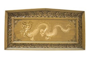 ahşap tahta üzerinde Dragon