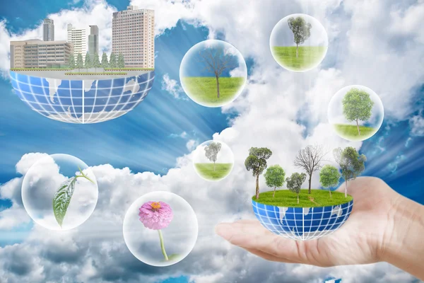 Green planet for the earth. — Stock Photo, Image