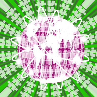 insan daire dünya arka plan.