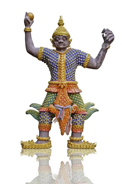 Demone gigante nel Ramayana a Wat Sri Khom khum Palace Prayao, Thailandia . — Foto Stock