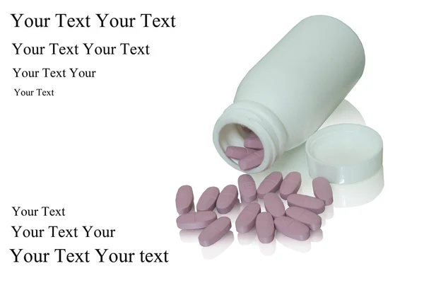 Gyógyászat-Pill és üveg. — Stock Fotó