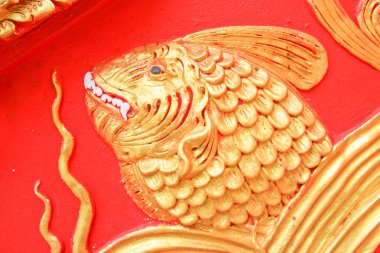 Sıva Tay Sanat tarzı lampangluang Tapınağı, lampang, thailand.