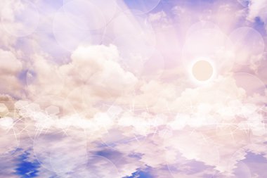 arka plan gökyüzü ve su.