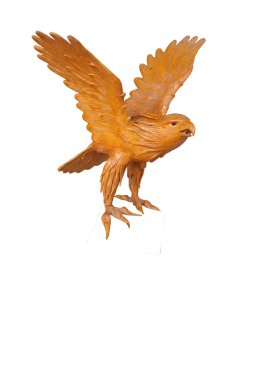 Statue of a golden eagle. clipart
