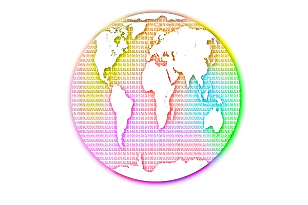 Mapa kolorowy świat. — Zdjęcie stockowe