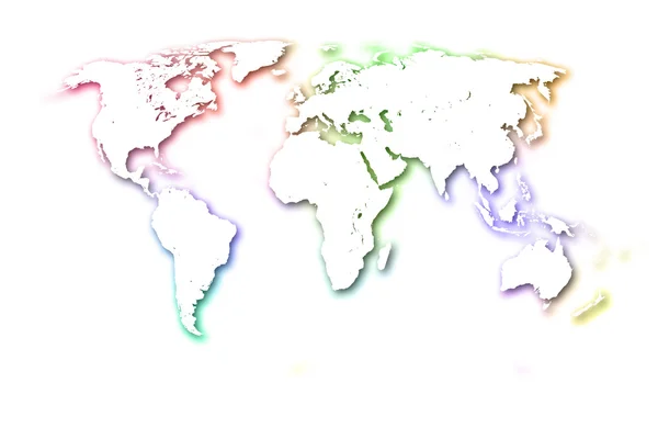 El colorido mapa del mundo . — Foto de Stock