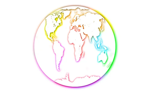 O mapa colorido do mundo . Fotografias De Stock Royalty-Free