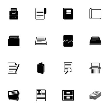 Document icon - Expand to any size - Change to any colour. Perfect Flat Vector Contains such Icons as business file, bookmark, box, data, organizer, shredder, paper, portfolio, presentation, record
