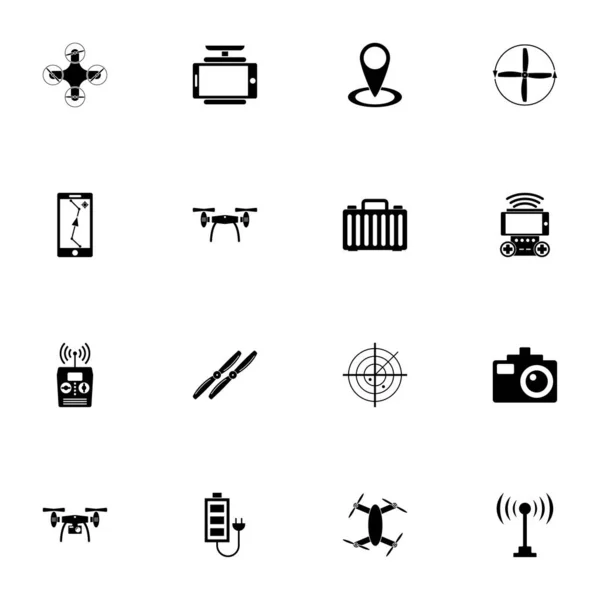 Drone Icon Expand Any Size Change Any Colour Perfect Flat — Vector de stock