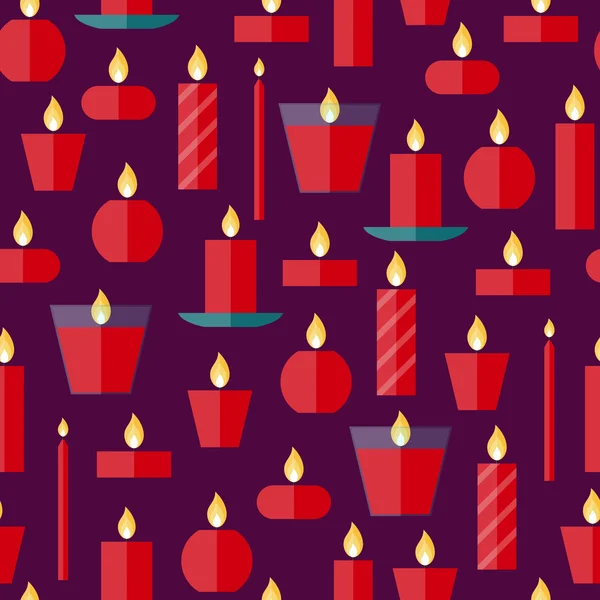 Vector seamless pattern of a candles — Stock Vector