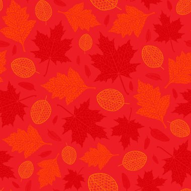 Sonbahar yapraklarının pürüzsüz deseni