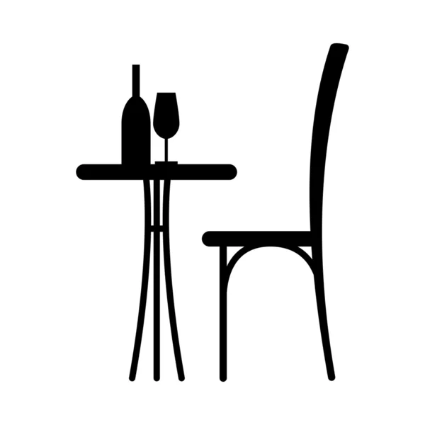 테이블 위에 놓인 와인 — 스톡 벡터