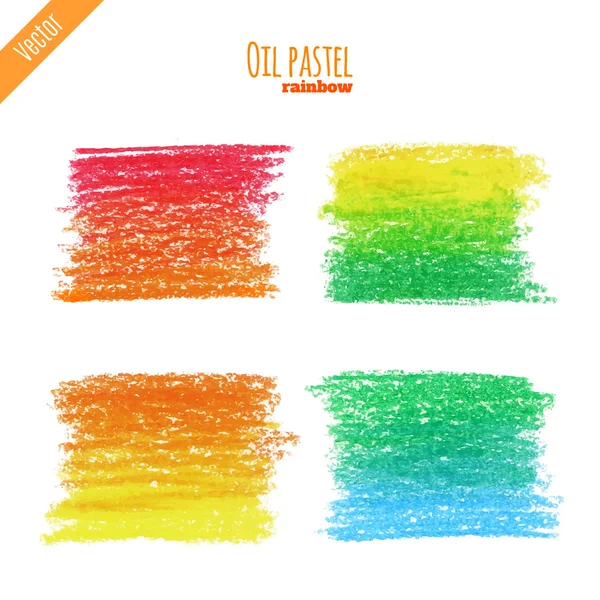 Huile pastel arc-en-ciel fond — Image vectorielle