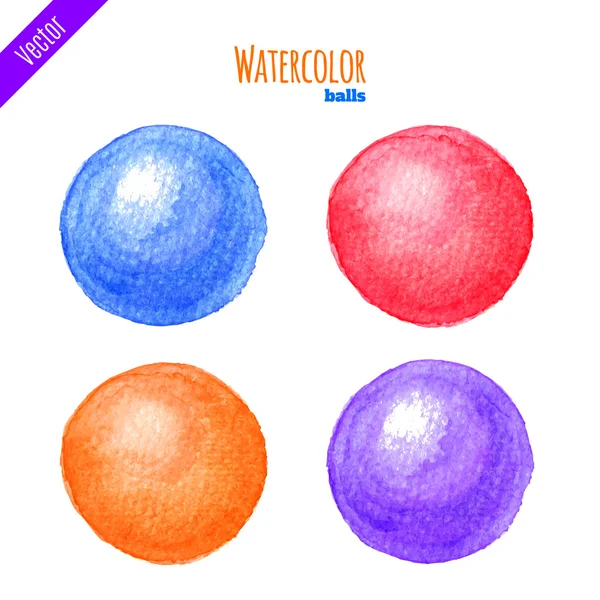 Akvarell labdák — Stock Vector