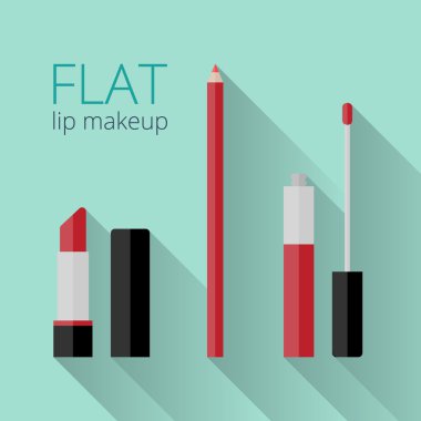 Düz dudak makyaj seti