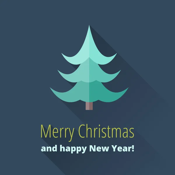 Noel kartı ile Noel ağaçları — Stok Vektör