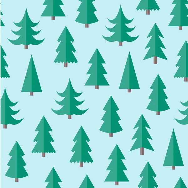Lapos varrat nélküli mintát fák cristmas — Stock Vector