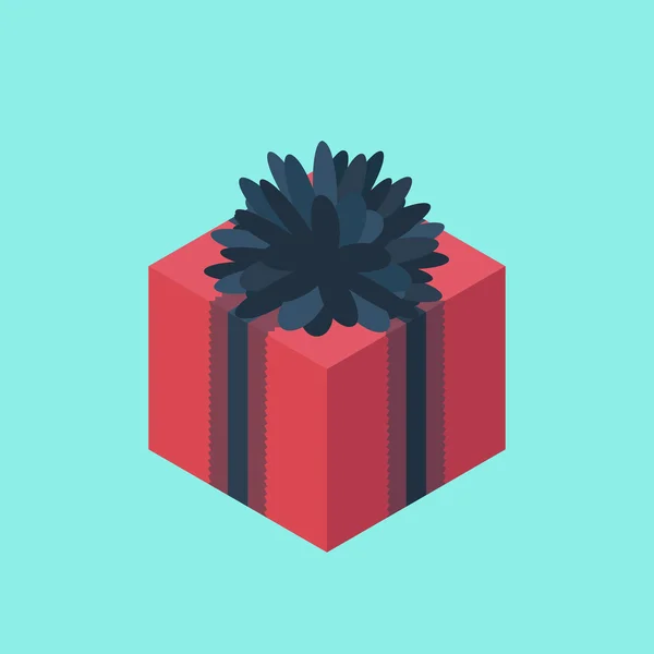 Isometric gift box icon — Stock Vector