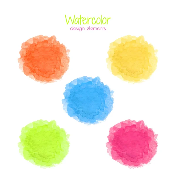 Watercolor rainbow spots set — Stock Vector