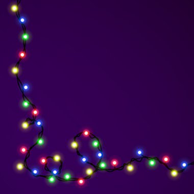 Garland ile kutlama için Noel şablon